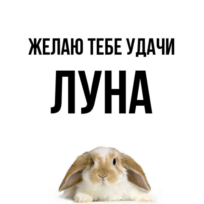 Картинка Желаю тебе удачи, Луна