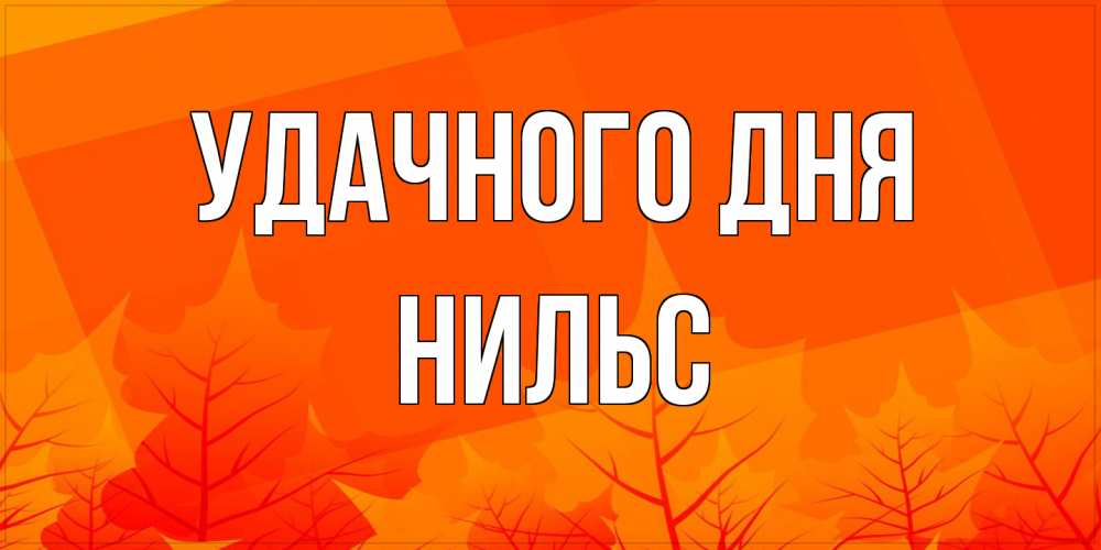 Открытка на каждый день с именем, Нильс Удачного дня осеннее настроение Прикольная открытка с пожеланием онлайн скачать бесплатно 