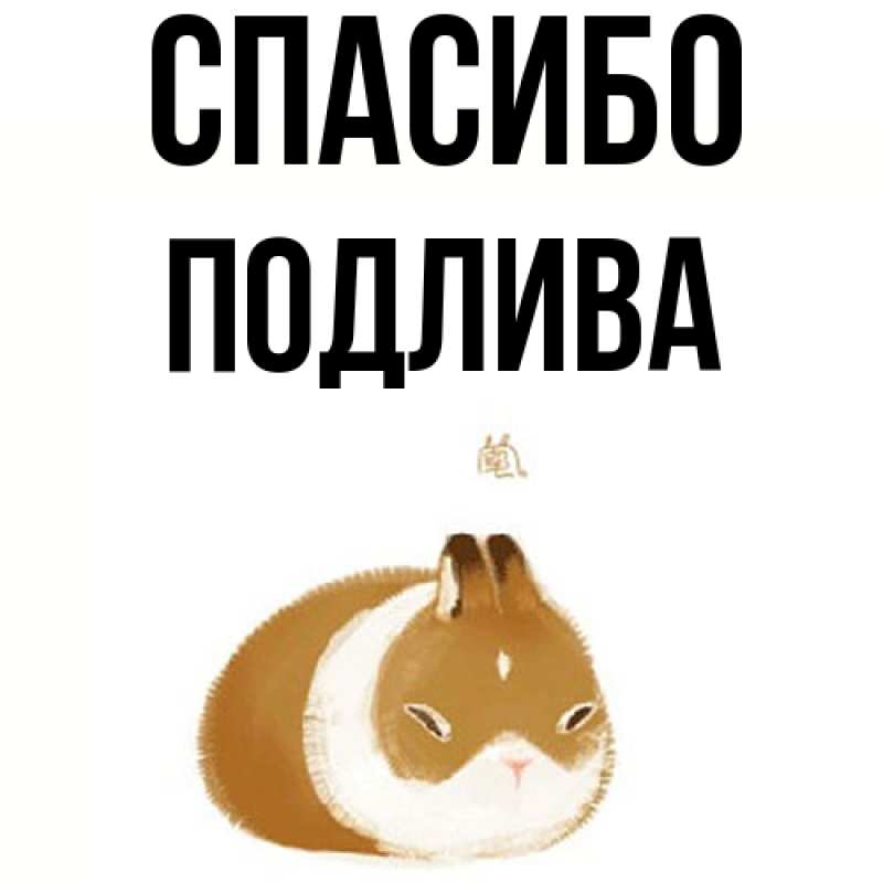 Картинка Спасибо, Подлива