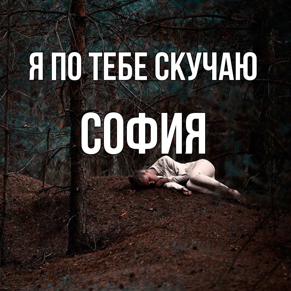 Открытка на каждый день с именем, София Я по тебе скучаю очень Прикольная открытка с пожеланием онлайн скачать бесплатно 