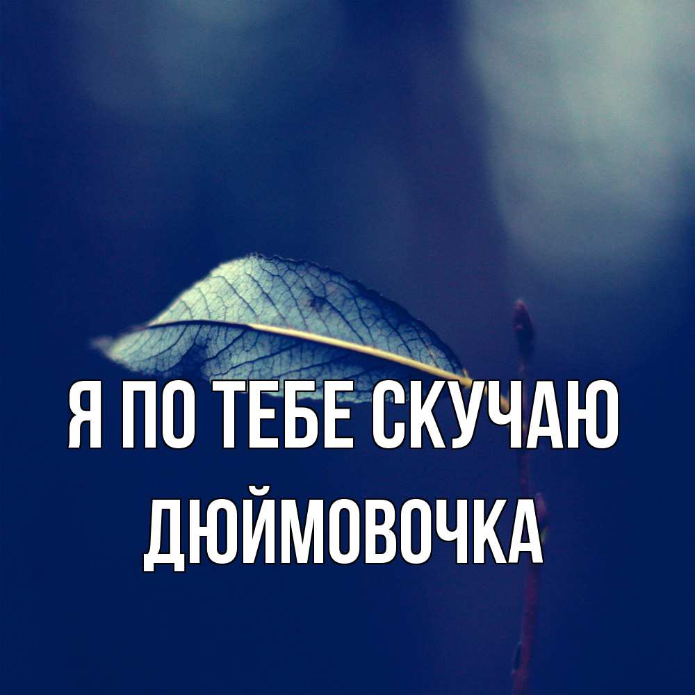 Открытка на каждый день с именем, Дюймовочка Я по тебе скучаю одна ветка 1 Прикольная открытка с пожеланием онлайн скачать бесплатно 