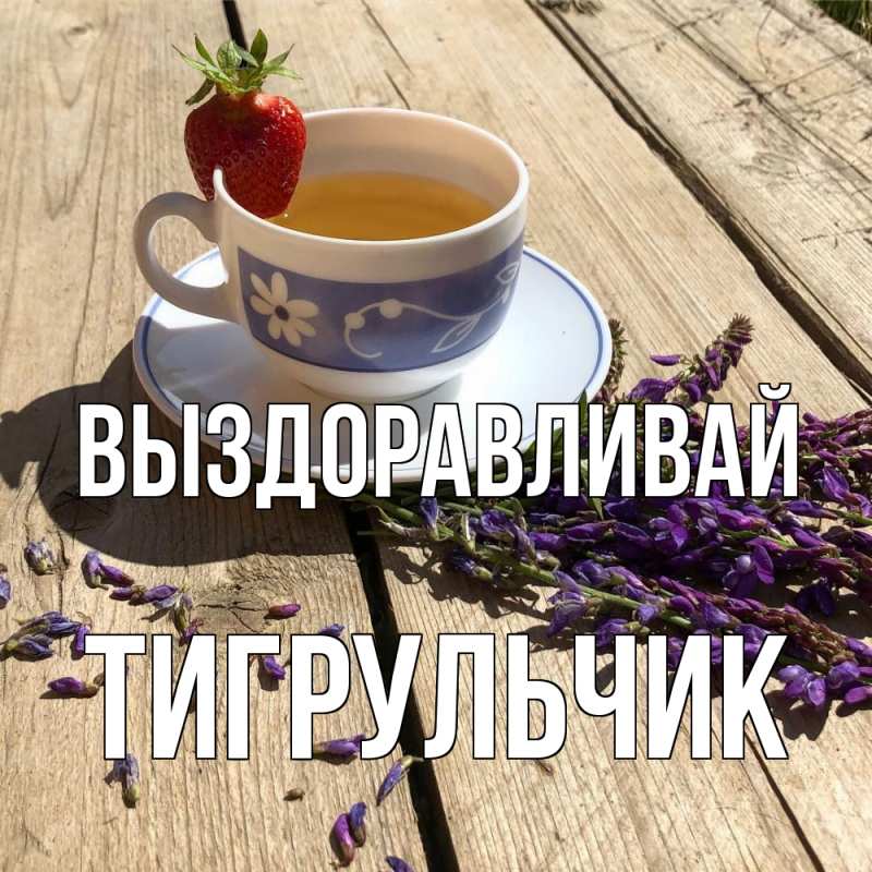 Картинка Выздоравливай, Тигpульчик