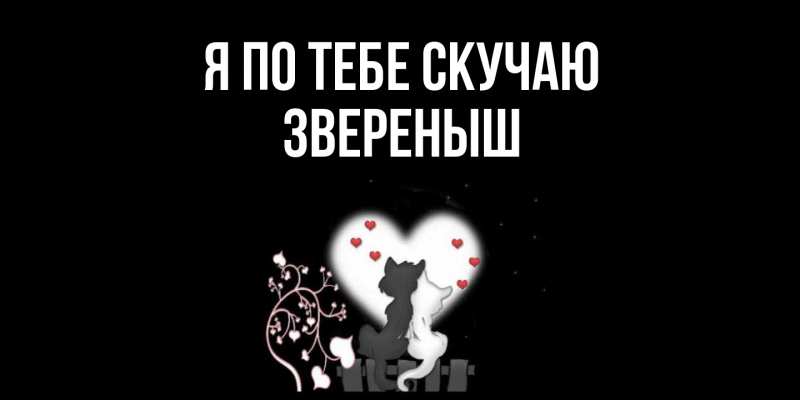 Картинка Я по тебе скучаю, звеpеныш