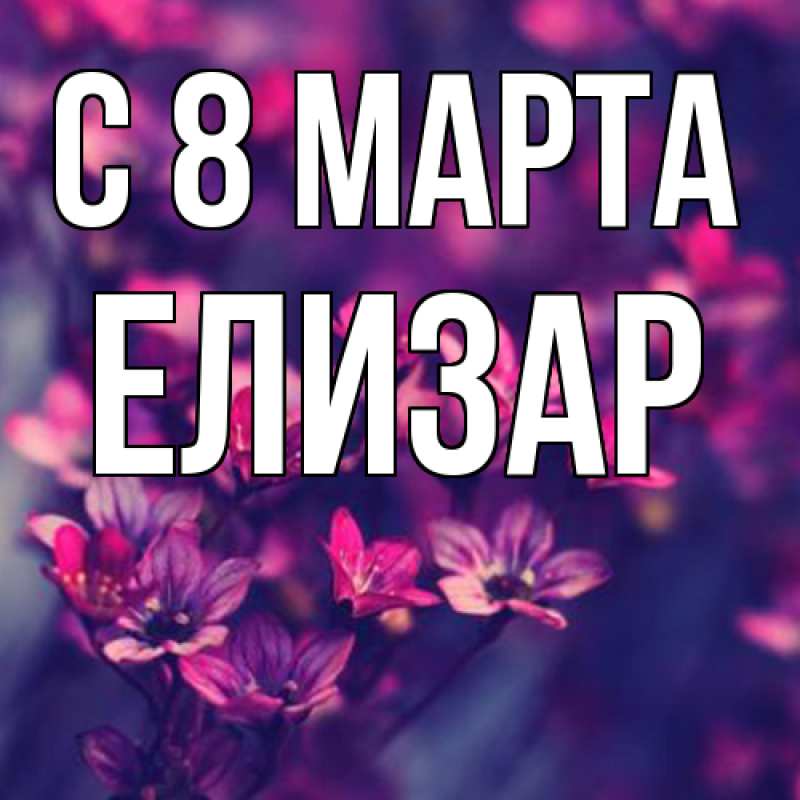 Картинка C 8 МАРТА, Елизар