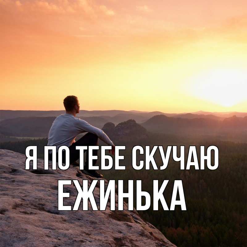 Картинка Я по тебе скучаю, ежинька