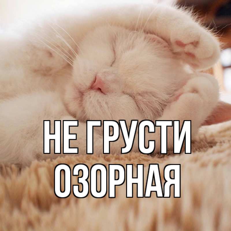 Картинка Не грусти, Озоpная