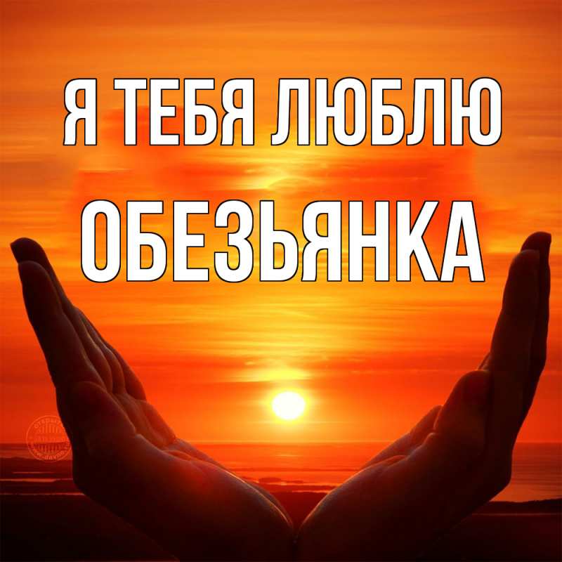 Картинка Я тебя люблю, Обезьянка