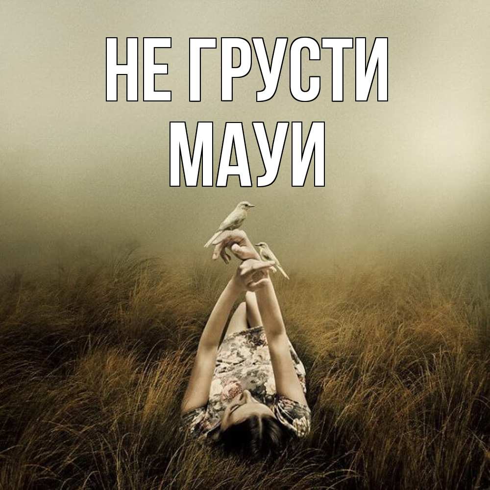 Открытка на каждый день с именем, Мауи Не грусти поле и туман Прикольная открытка с пожеланием онлайн скачать бесплатно 