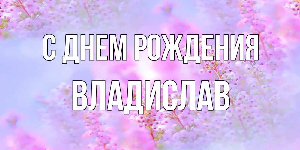 Открытка на каждый день с именем, Владислав С днем рождения красивая открытка с мелкими цветами Прикольная открытка с пожеланием онлайн скачать бесплатно 