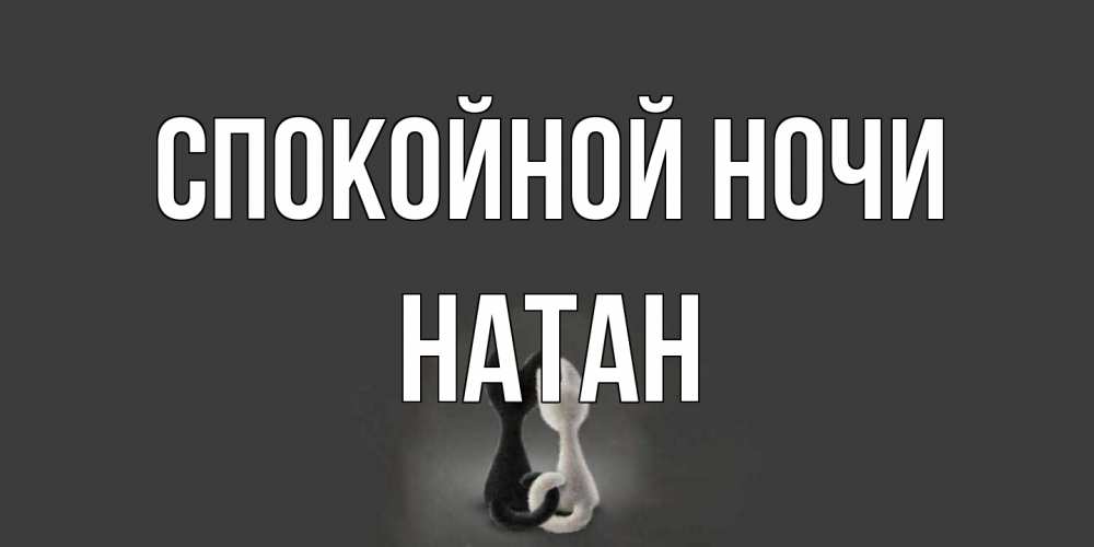 Открытка на каждый день с именем, Натан Спокойной ночи коты Прикольная открытка с пожеланием онлайн скачать бесплатно 