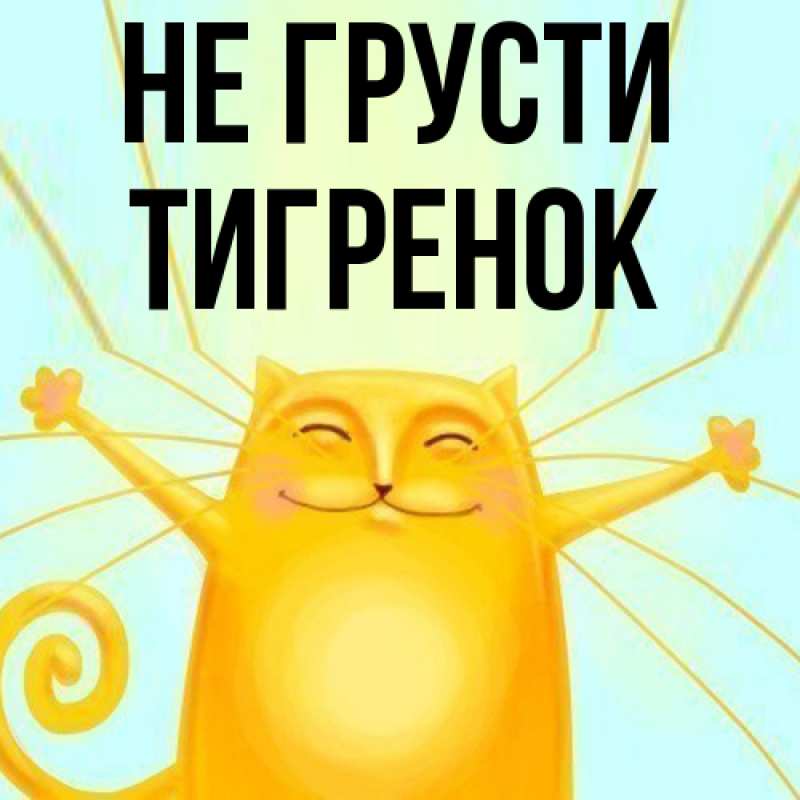 Картинка Не грусти, Тигpенок