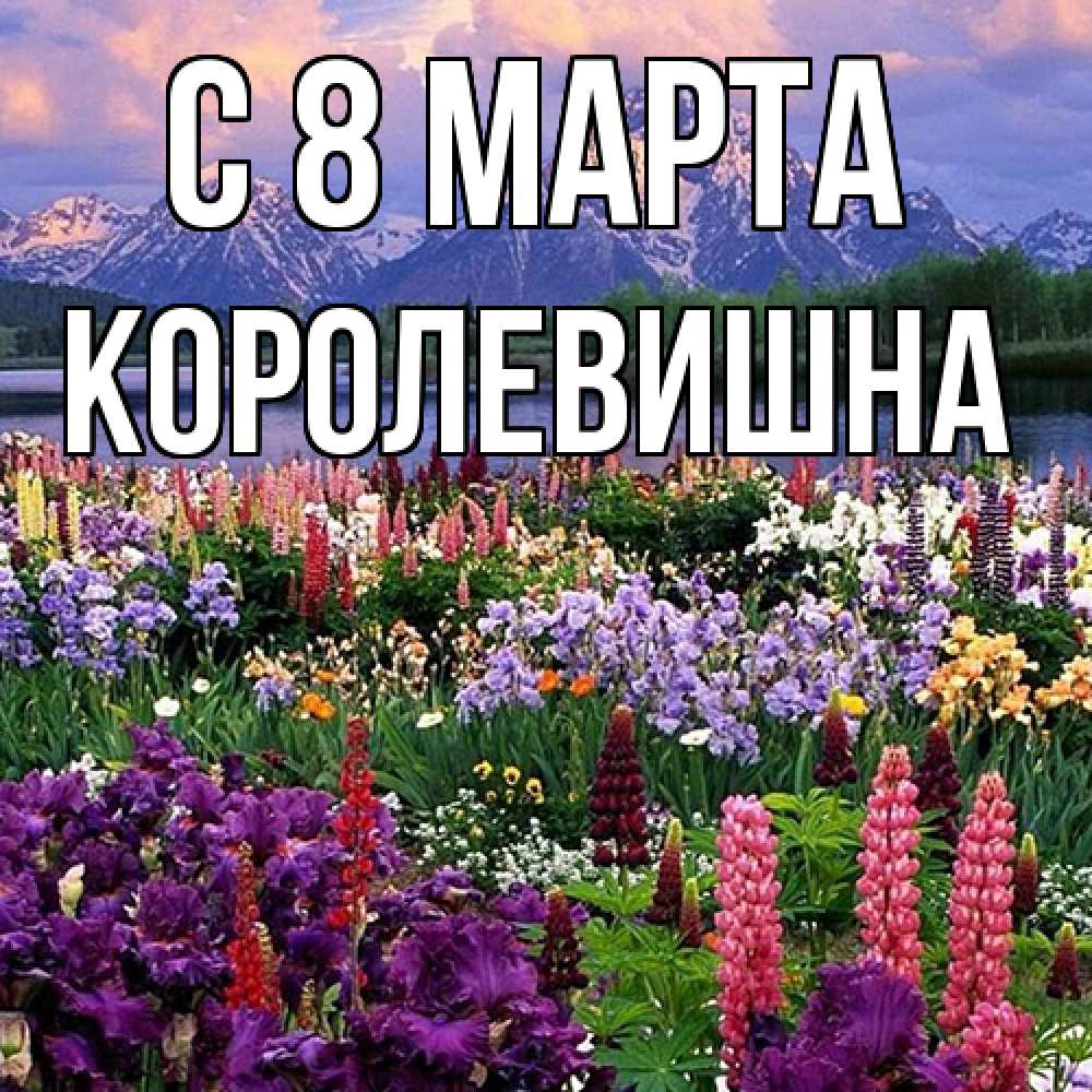 Открытка на каждый день с именем, Королевишна C 8 МАРТА международный женский день Прикольная открытка с пожеланием онлайн скачать бесплатно 
