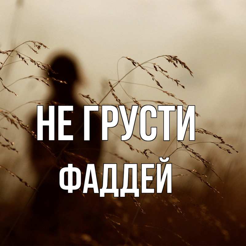 Картинка Не грусти, Фаддей