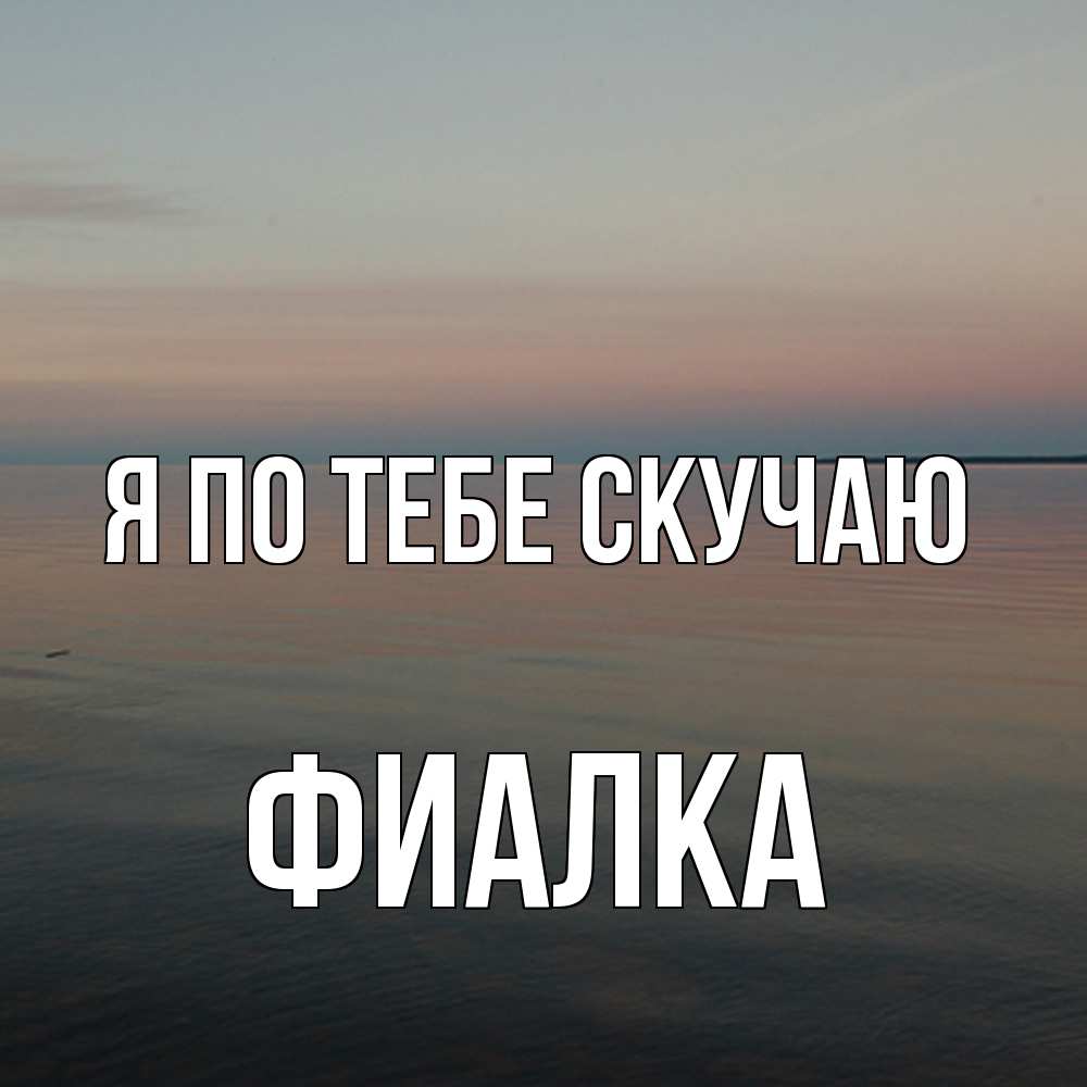 Открытка на каждый день с именем, Фиалка Я по тебе скучаю пусто Прикольная открытка с пожеланием онлайн скачать бесплатно 