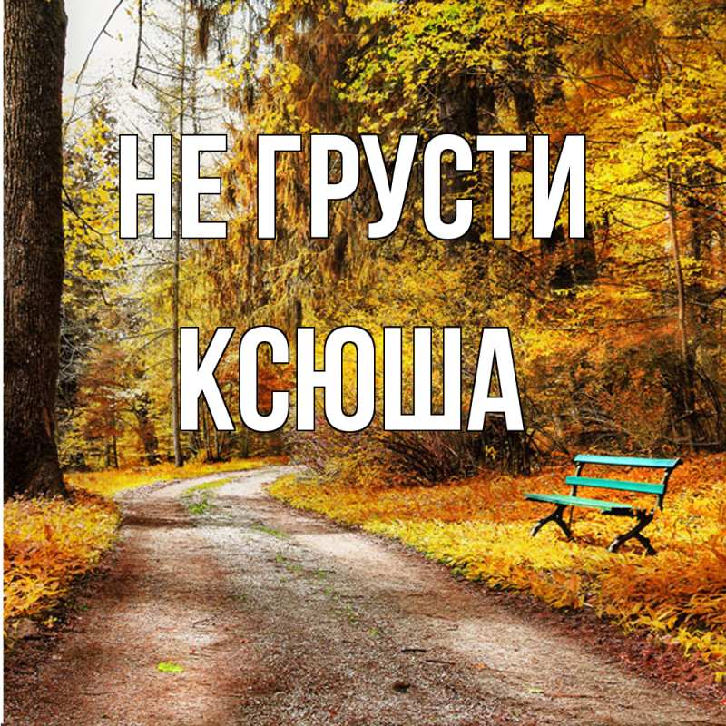 Картинка Не грусти, Ксюша