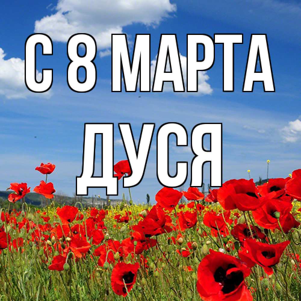 Открытка на каждый день с именем, Дуся C 8 МАРТА международный женский день 1 Прикольная открытка с пожеланием онлайн скачать бесплатно 