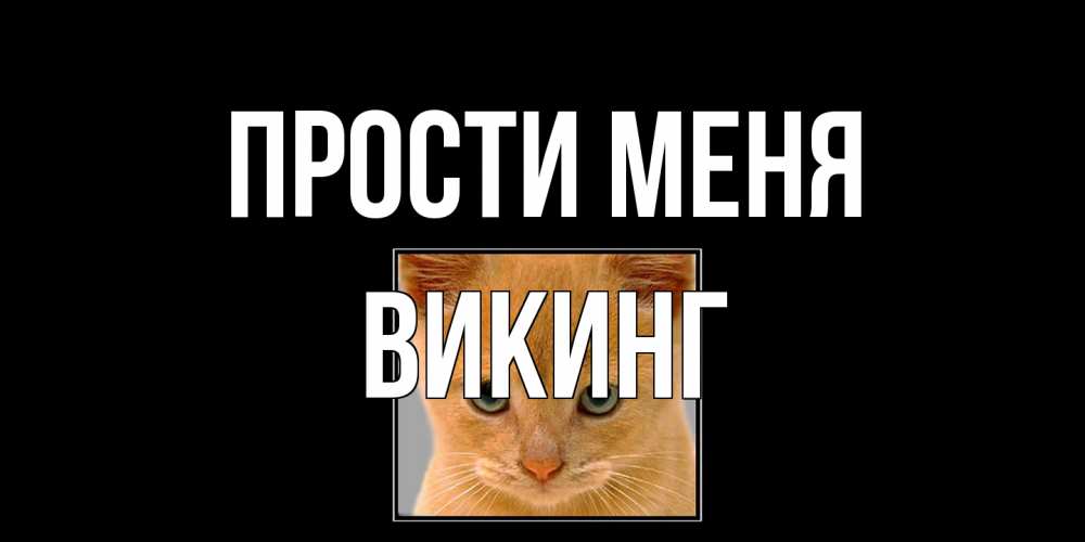 Открытка на каждый день с именем, Викинг Прости меня рыжий грустный кот просит прощения Прикольная открытка с пожеланием онлайн скачать бесплатно 