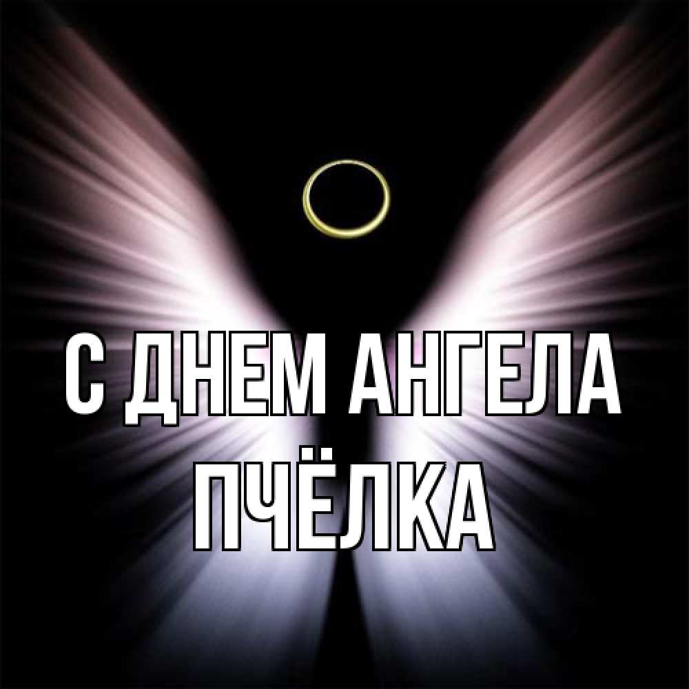 Открытка на каждый день с именем, Пчёлка С днем ангела ангел из света Прикольная открытка с пожеланием онлайн скачать бесплатно 