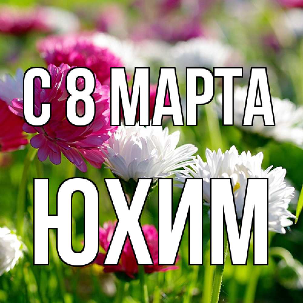Открытка на каждый день с именем, Юхим C 8 МАРТА международный женский день 1 Прикольная открытка с пожеланием онлайн скачать бесплатно 