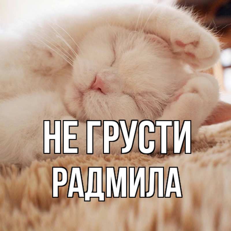 Картинка Не грусти, Радмила