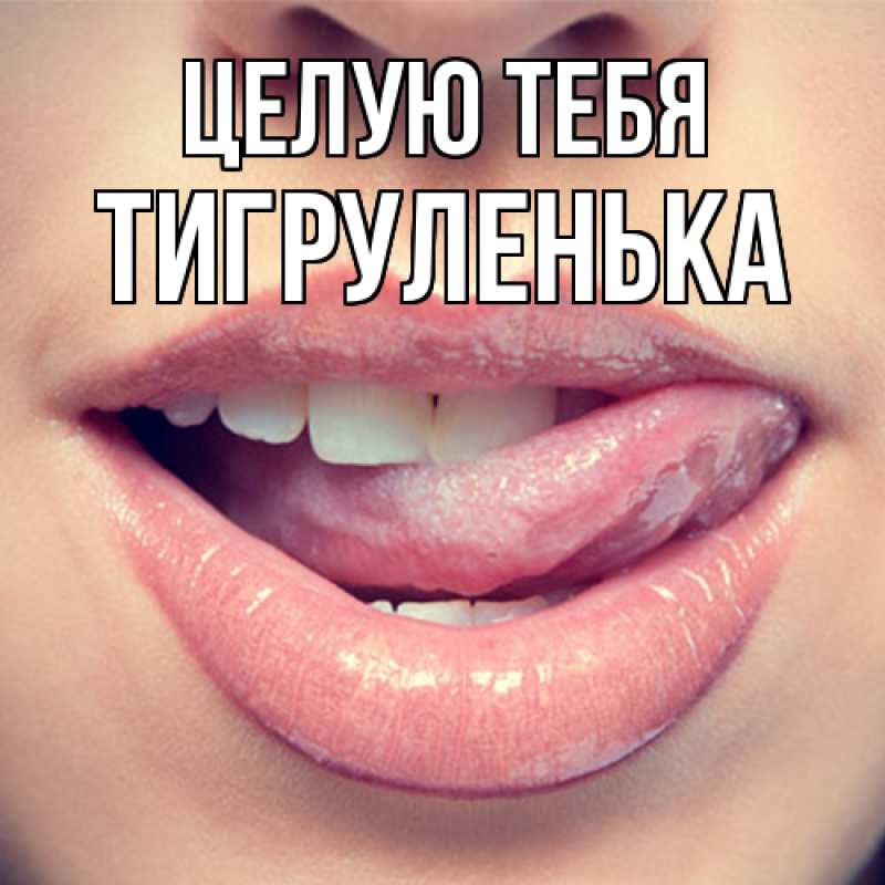 Картинка Целую тебя, Тигpуленька
