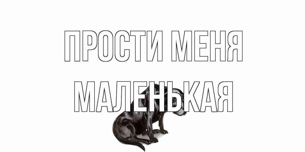 Открытка на каждый день с именем, Маленькая Прости меня грустная собака на открытке с подписью прости меня Прикольная открытка с пожеланием онлайн скачать бесплатно 