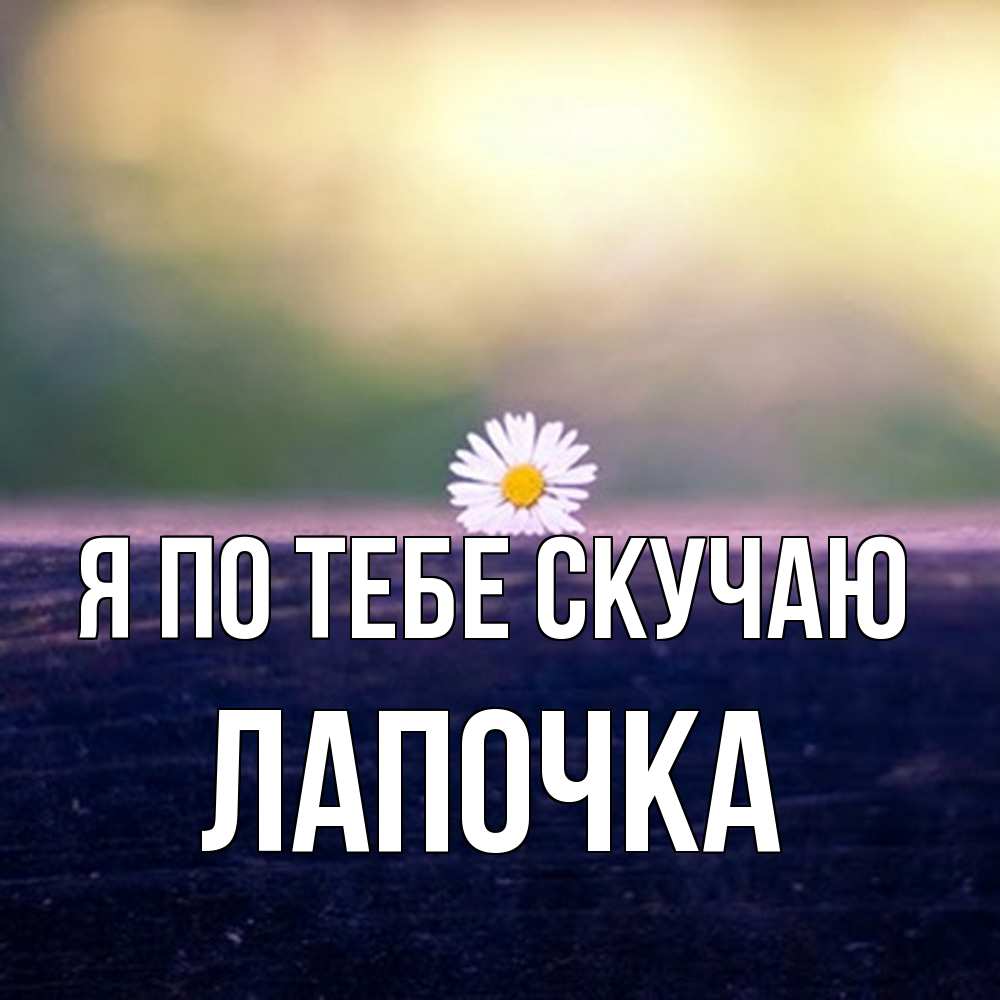 Открытка на каждый день с именем, лапочка Я по тебе скучаю приходи в гости Прикольная открытка с пожеланием онлайн скачать бесплатно 