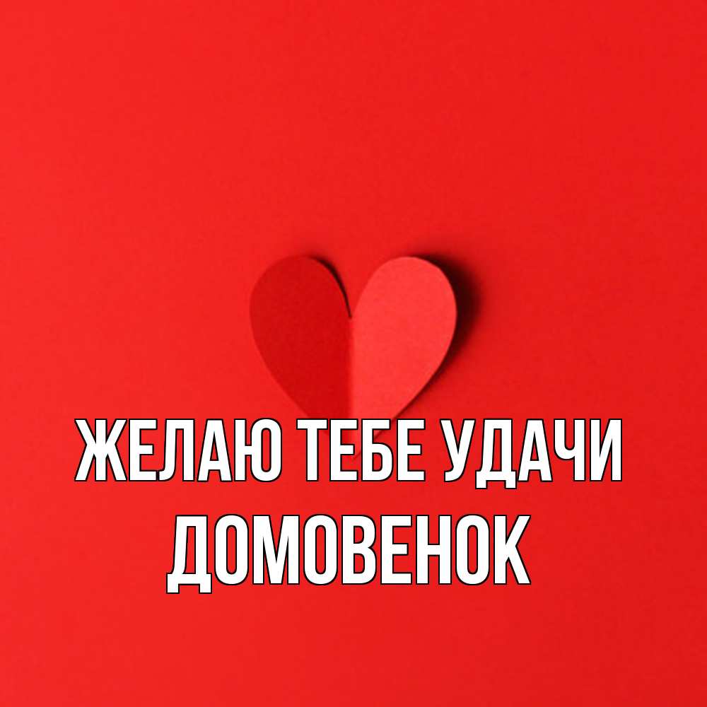 Открытка на каждый день с именем, Домовенок Желаю тебе удачи пусть повезет для любимых 1 Прикольная открытка с пожеланием онлайн скачать бесплатно 