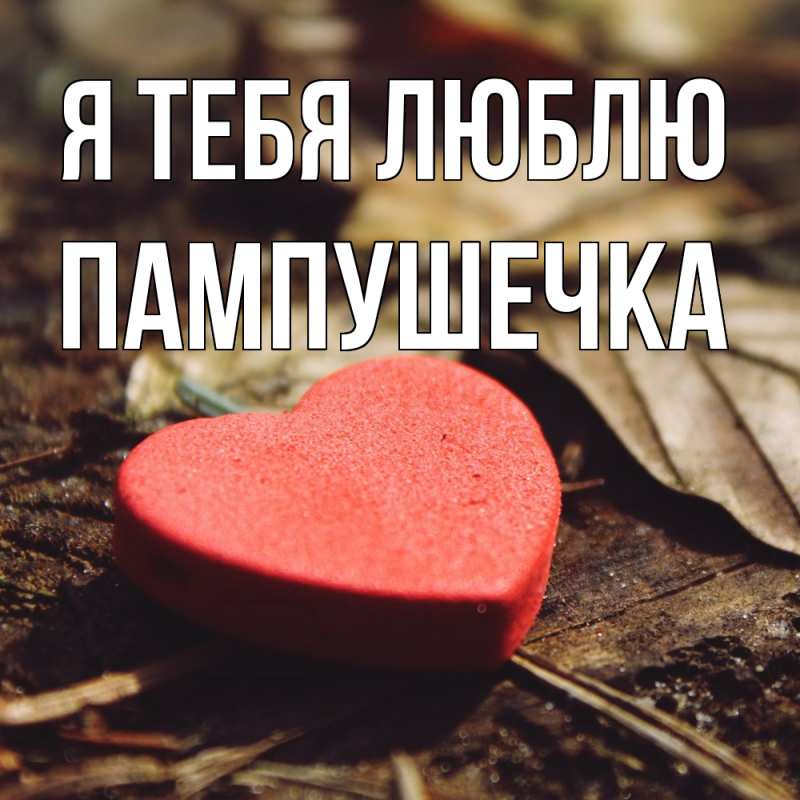 Картинка Я тебя люблю, пампушечка