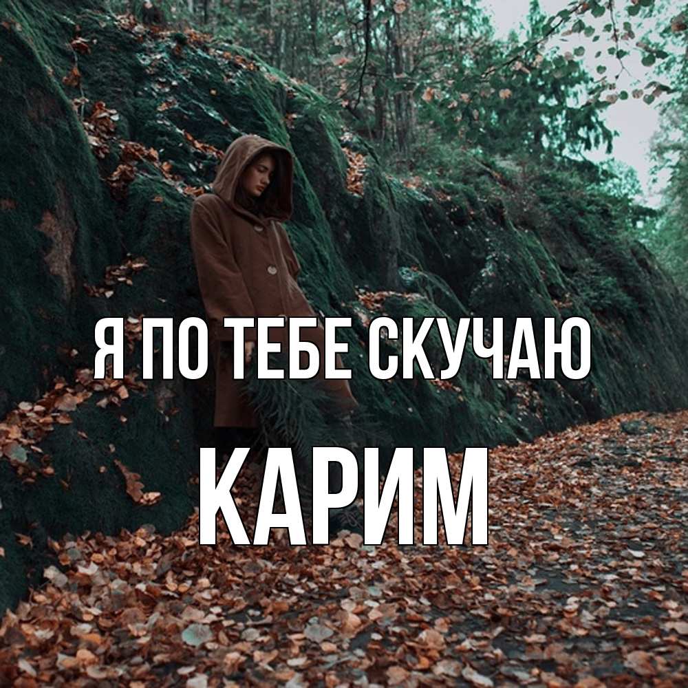 Открытка на каждый день с именем, Карим Я по тебе скучаю скука 1 Прикольная открытка с пожеланием онлайн скачать бесплатно 