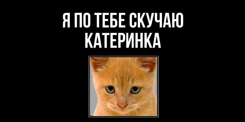Картинка Я по тебе скучаю, Катеринка