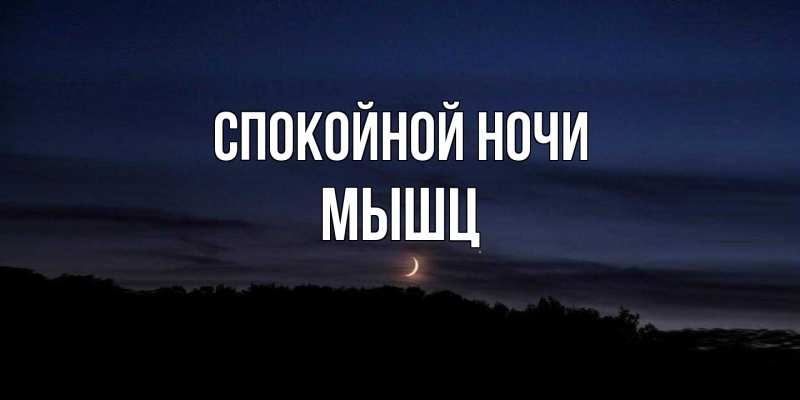 Картинка Спокойной ночи, Мышц