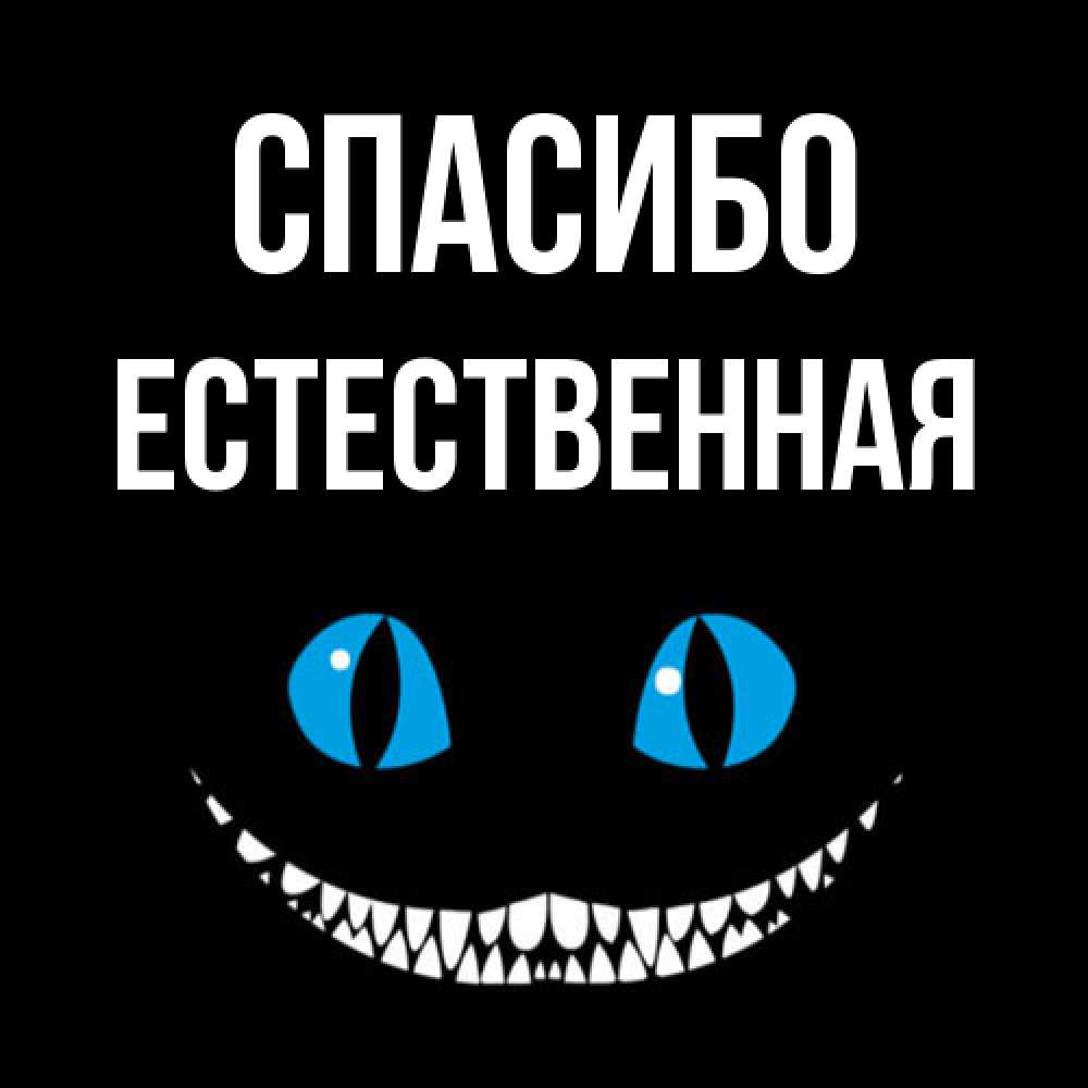 Открытка на каждый день с именем, Естественная Спасибо благодарю от чеширика Прикольная открытка с пожеланием онлайн скачать бесплатно 