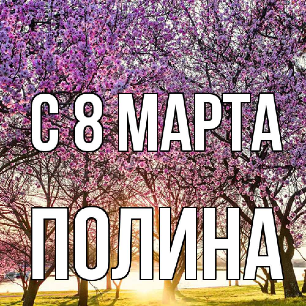 Открытка на каждый день с именем, полина C 8 МАРТА международный женский день Прикольная открытка с пожеланием онлайн скачать бесплатно 