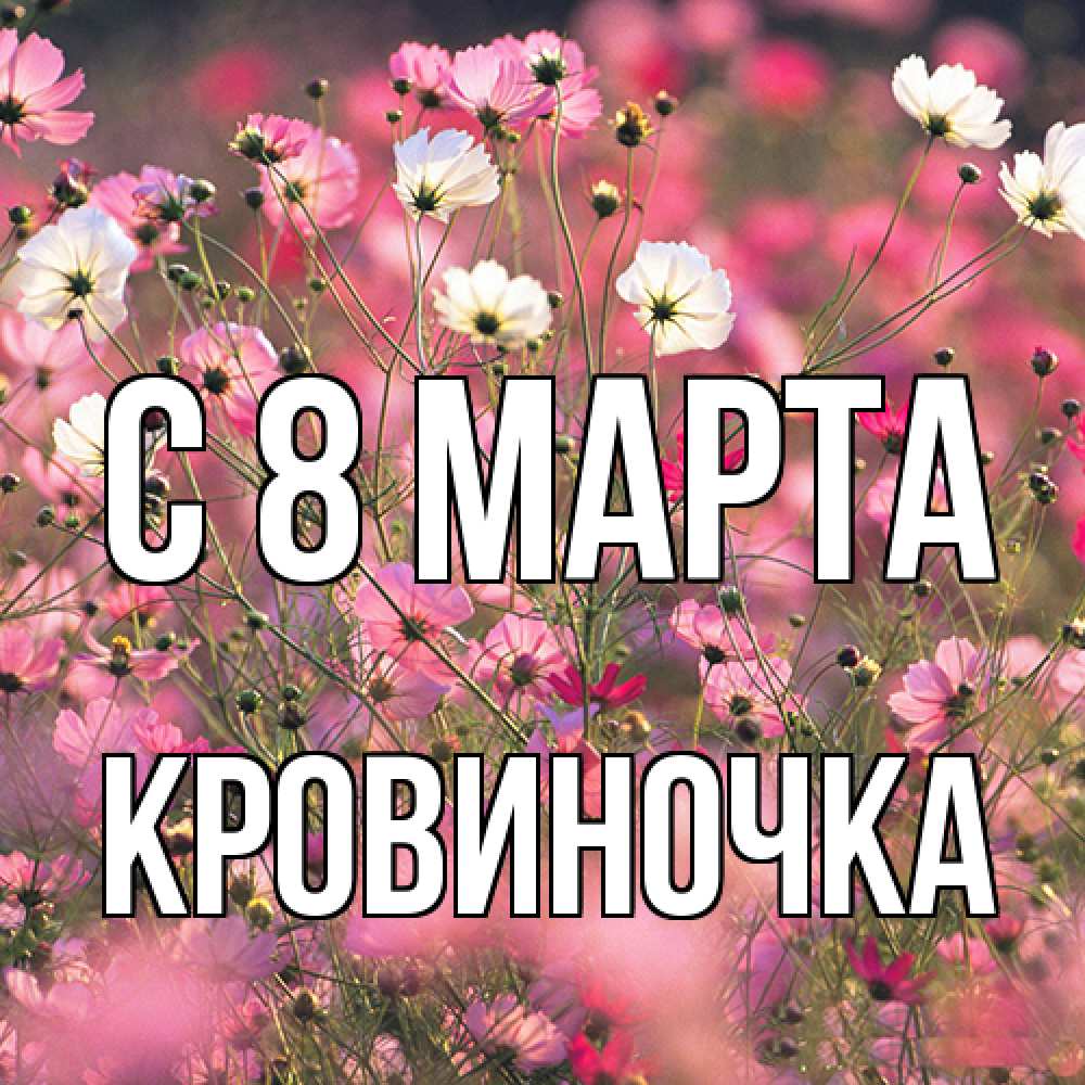 Открытка на каждый день с именем, кровиночка C 8 МАРТА красиво 1 Прикольная открытка с пожеланием онлайн скачать бесплатно 