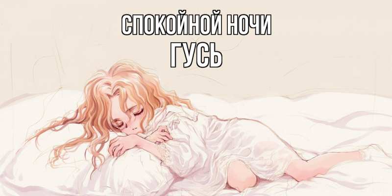 Картинка Спокойной ночи, Гусь