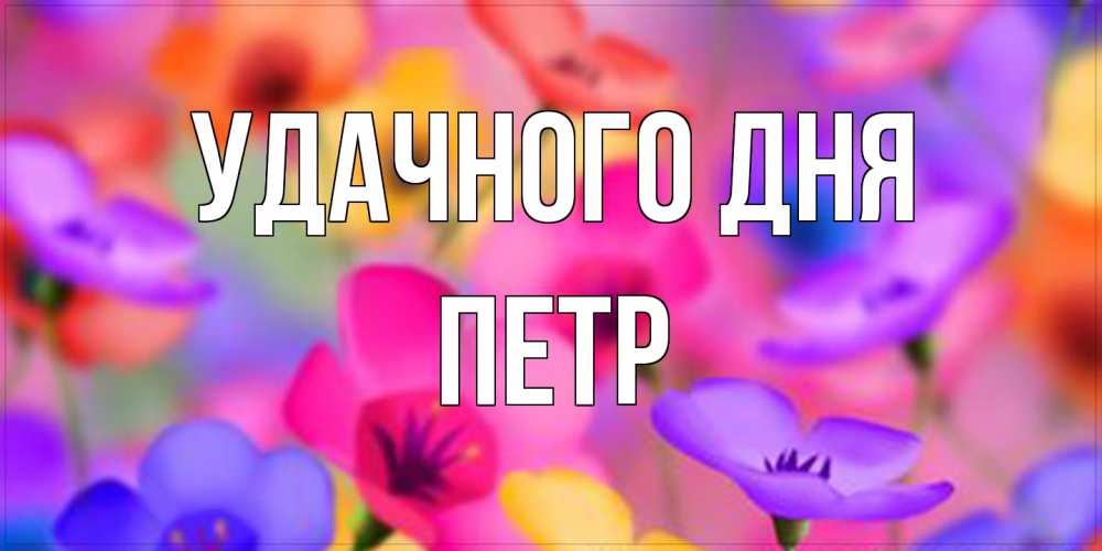 Открытка на каждый день с именем, Петр Удачного дня открытка повышающая настроение Прикольная открытка с пожеланием онлайн скачать бесплатно 