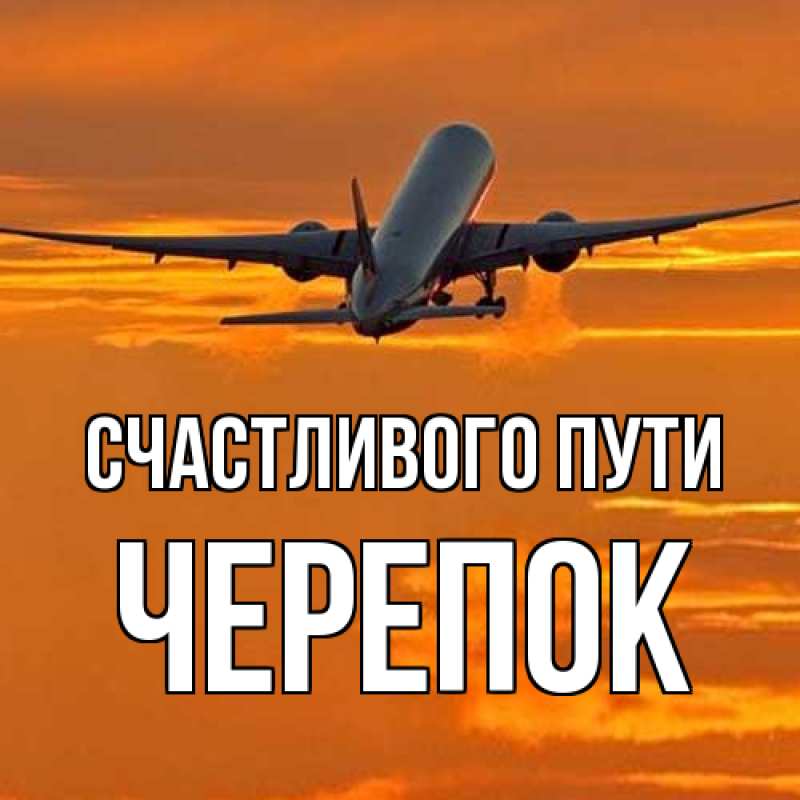 Картинка Счастливого пути, Черепок