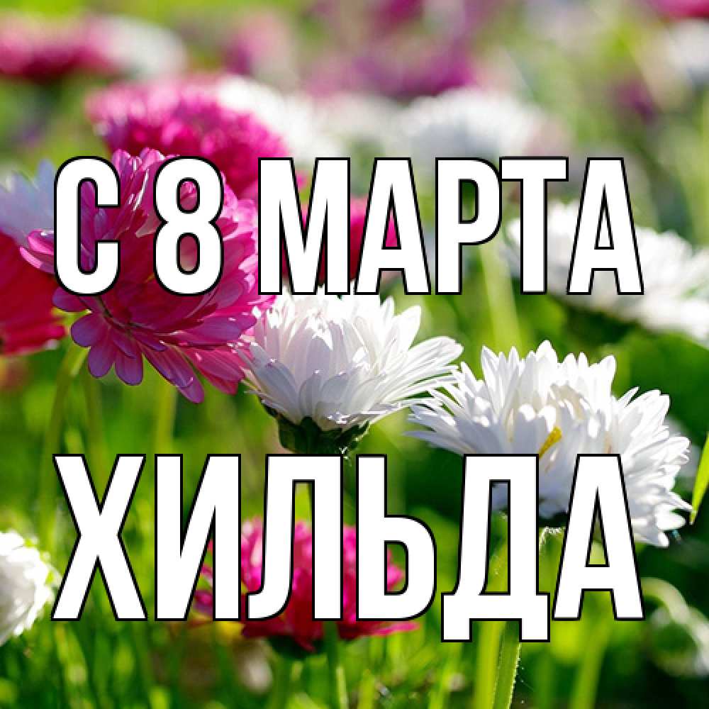 Открытка на каждый день с именем, Хильда C 8 МАРТА международный женский день 1 Прикольная открытка с пожеланием онлайн скачать бесплатно 