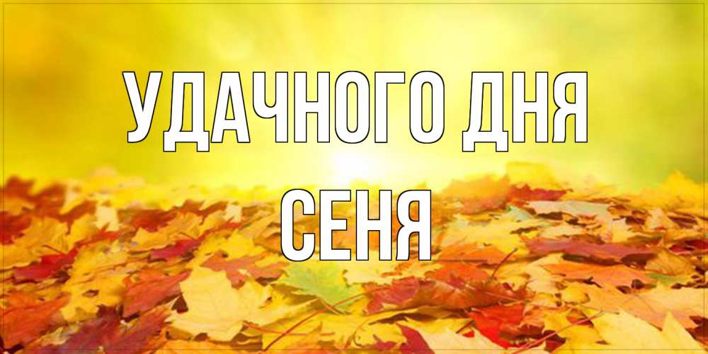 Открытка на каждый день с именем, Сеня Удачного дня пожелания удачного дня Прикольная открытка с пожеланием онлайн скачать бесплатно 