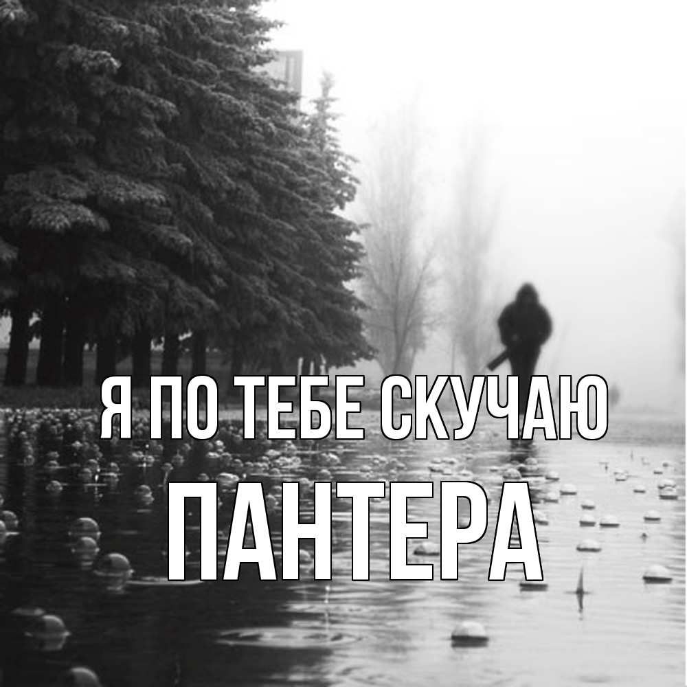 Открытка на каждый день с именем, Пантера Я по тебе скучаю приходи Прикольная открытка с пожеланием онлайн скачать бесплатно 