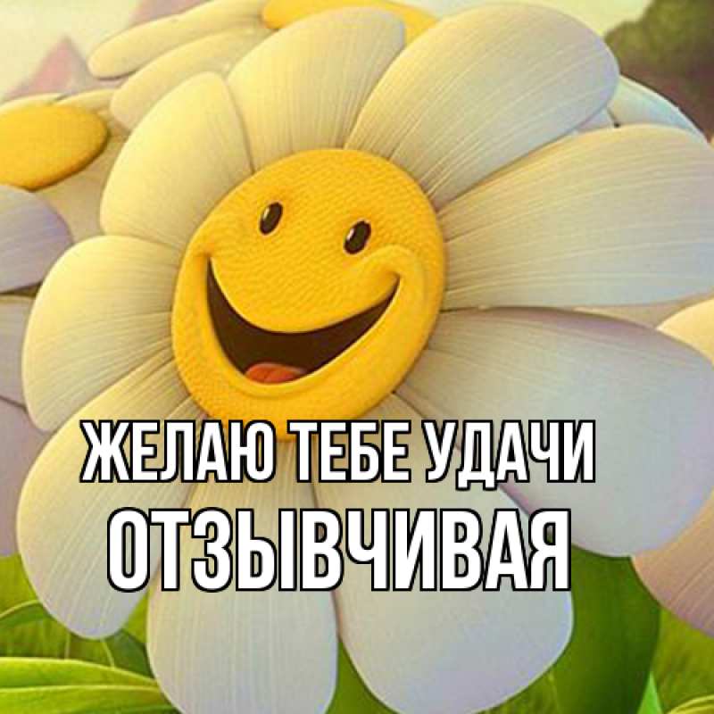 Картинка Желаю тебе удачи, Отзывчивая