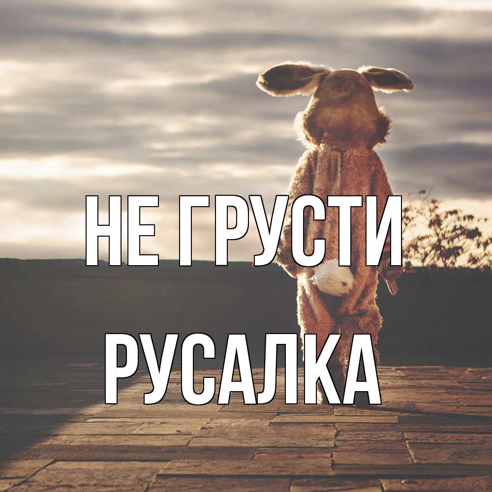 Открытка на каждый день с именем, Русалка Не грусти со спины Прикольная открытка с пожеланием онлайн скачать бесплатно 