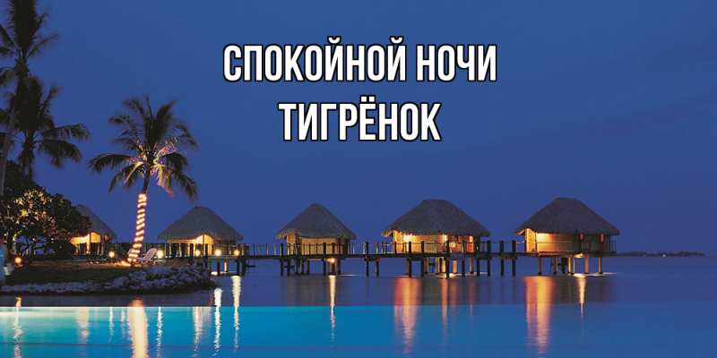 Картинка Спокойной ночи, Тигрёнок