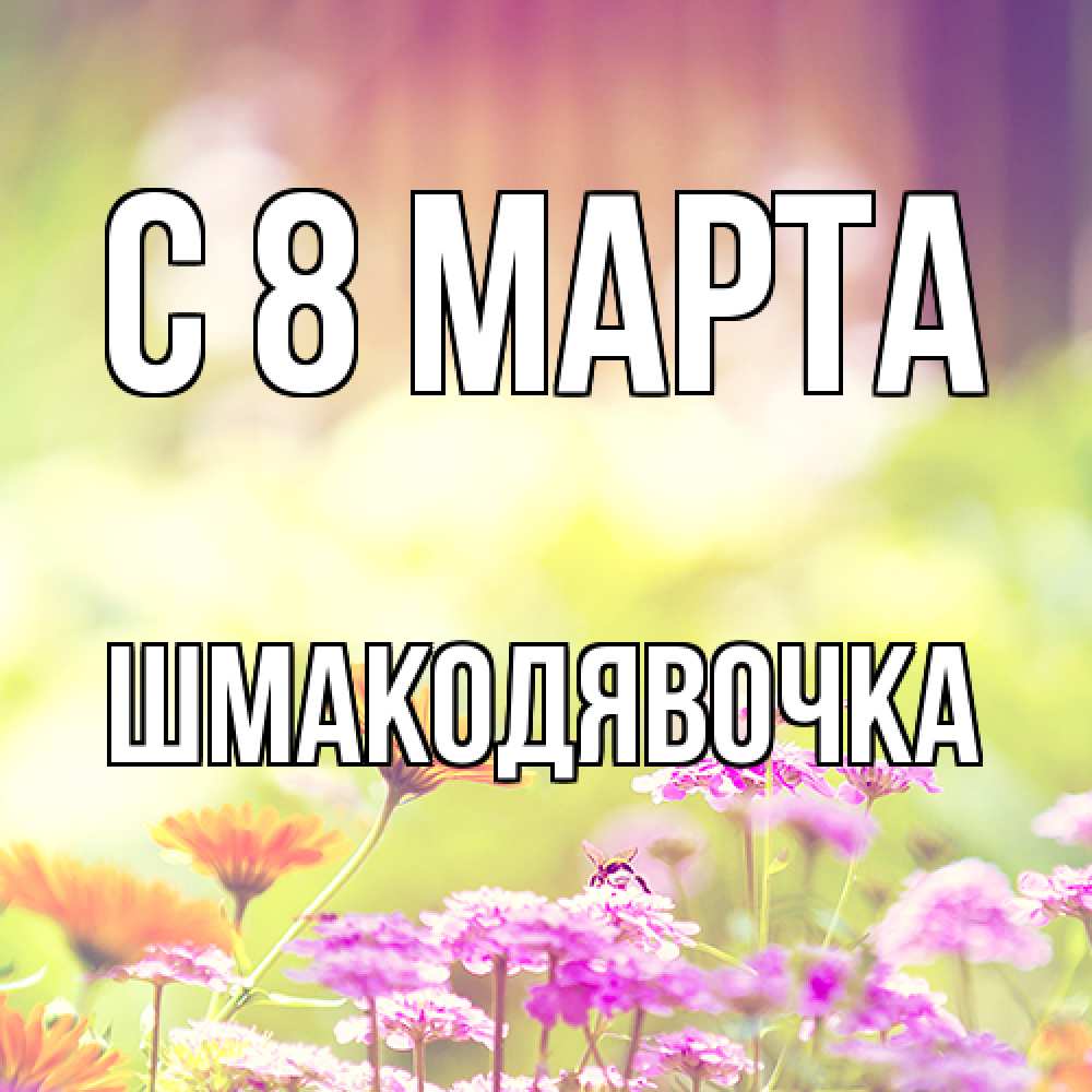 Открытка на каждый день с именем, шмакодявочка C 8 МАРТА цветы весна Прикольная открытка с пожеланием онлайн скачать бесплатно 