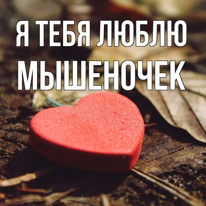 Картинка Я тебя люблю, Мышеночек