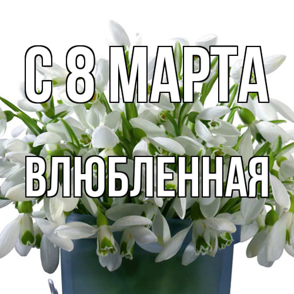 Открытка на каждый день с именем, Влюбленная C 8 МАРТА цветы к международному женскому дню Прикольная открытка с пожеланием онлайн скачать бесплатно 
