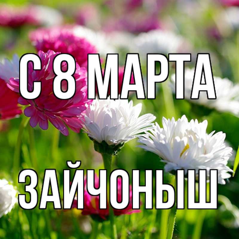 Картинка C 8 МАРТА, зайчоныш