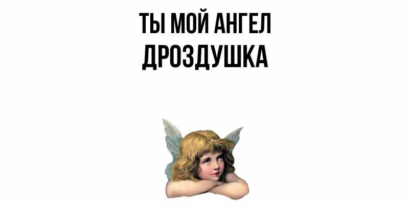 Картинка Ты мой ангел, Дроздушка