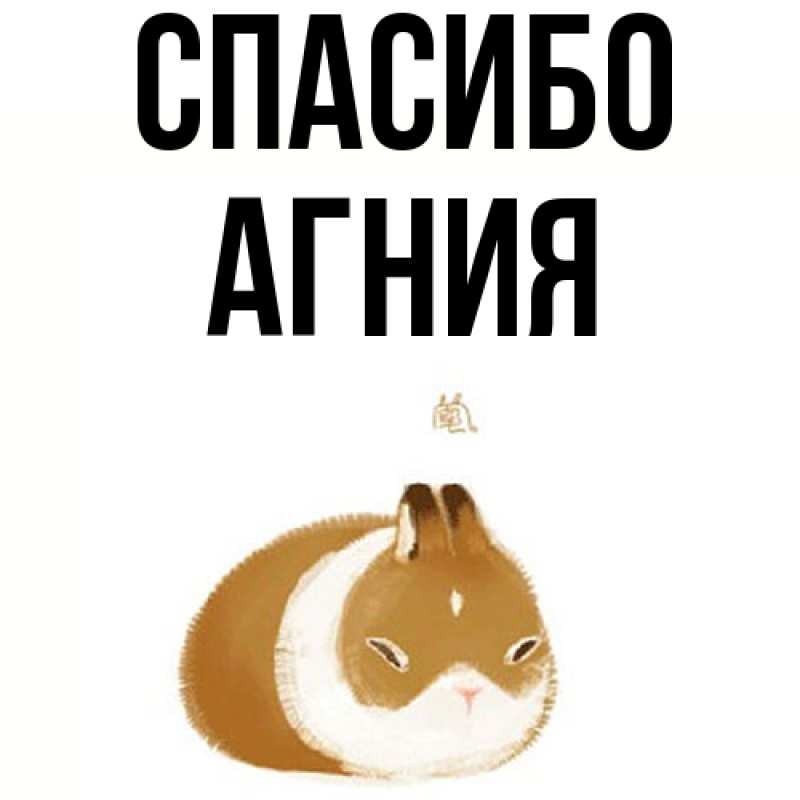 Картинка Спасибо, Агния